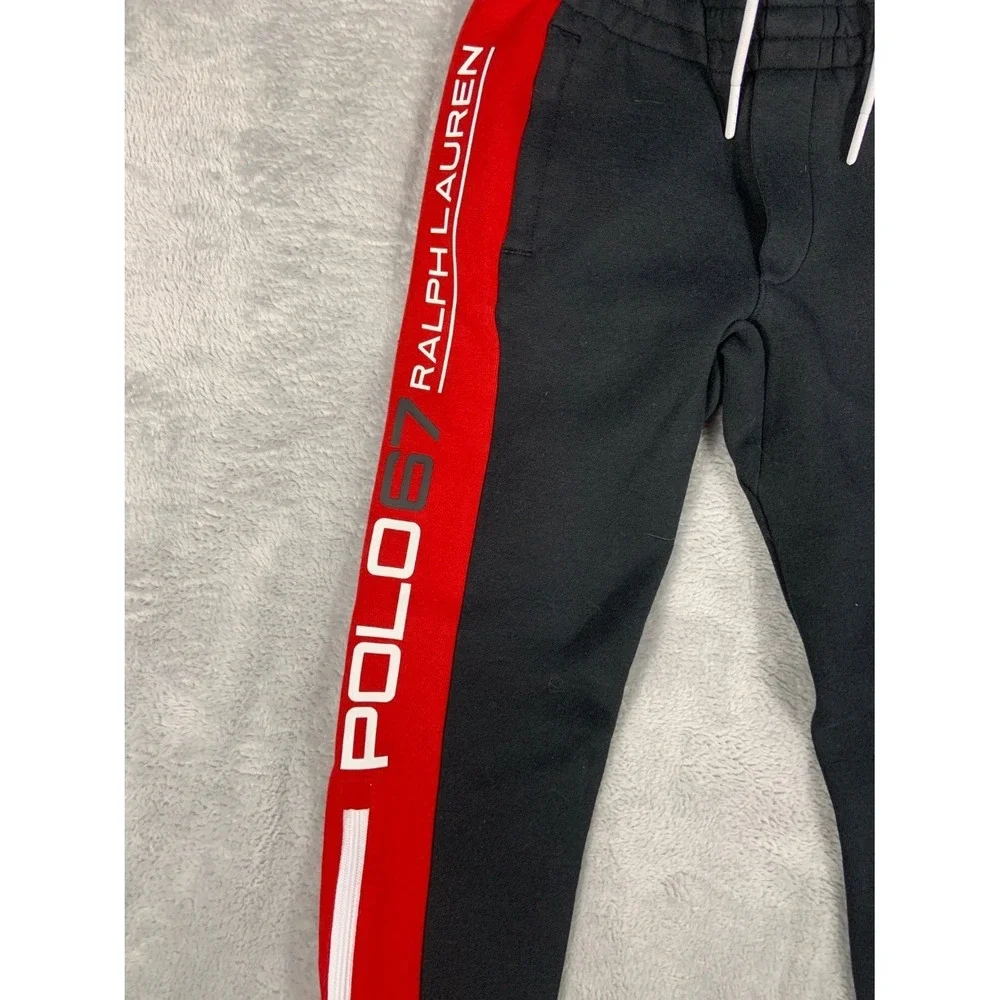 Polo Ralph Lauren 67 Boys Size 4 Black Fleece Jogger Sweatpants